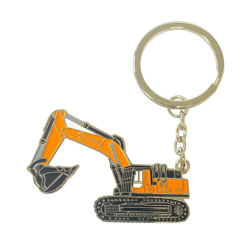 Wholesale Custom Luxury Metal Key Chains Designer's Fashion with Personalized Cute Logo Accessory excavator Keychain