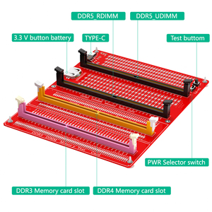 3 in 1 Combo für DDR3/4/5 RDIMM/UDIMM-Speicher tester für PC-Desktop-Computer DDR3/DDR4/DDR5-Speichertestkarte mit LED-Anzeigen