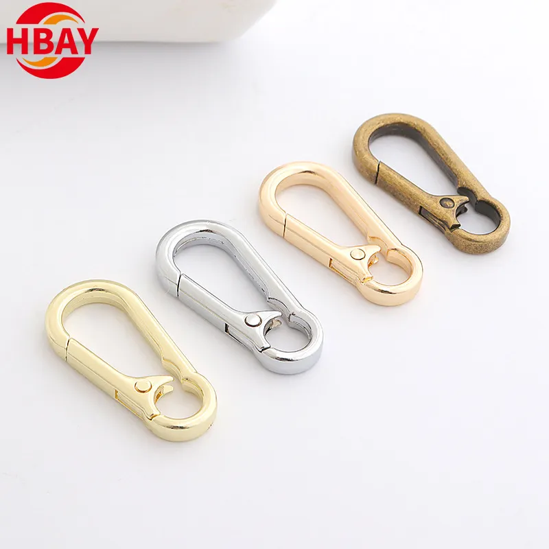 Bán buôn phần cứng hợp kim kẽm Carabiner Snap móc tôm hùm cho Keyring Túi vành đai tự làm tùy chỉnh