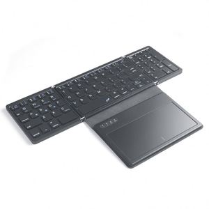 B055 Hot Slim Tri-fold Teclado inalámbrico Touchpad Cubierta de cuero Plegable Blue Tooth Keyboard - Product Image 2
