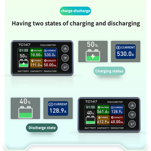 BW-TC147 50A ตรวจสอบแบตเตอรี่รถยนต์ทั่วไป, เครื่องวัดค่าแรงดันไฟฟ้าแบตเตอรี่ตัวบ่งชี้ความจุ - Product Image 4
