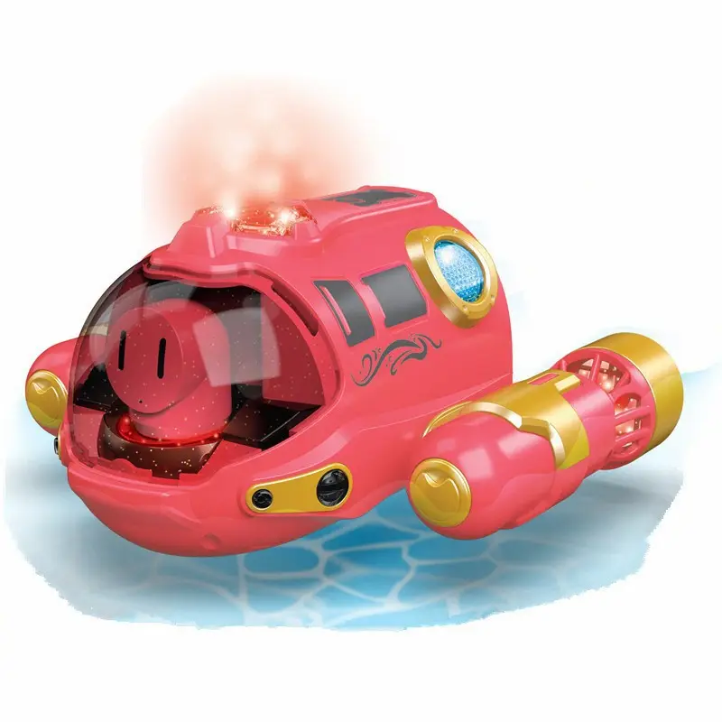 Barco de brinquedo elétrico para piscina infantil, barco de controle remoto com hélice dupla 2.4G, barco leve e leve