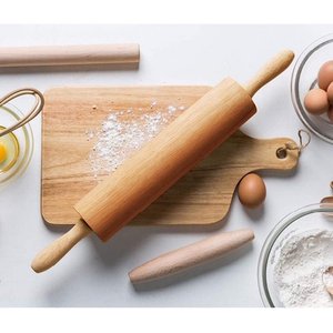 Cổ Điển Gỗ Cán Pin Với Xử Lý Chuyên Nghiệp Bột Con Lăn Cho Nhà Bánh Pizza Pastry Pasta Bánh Mì Cookie Nấu Ăn - Product Image 1