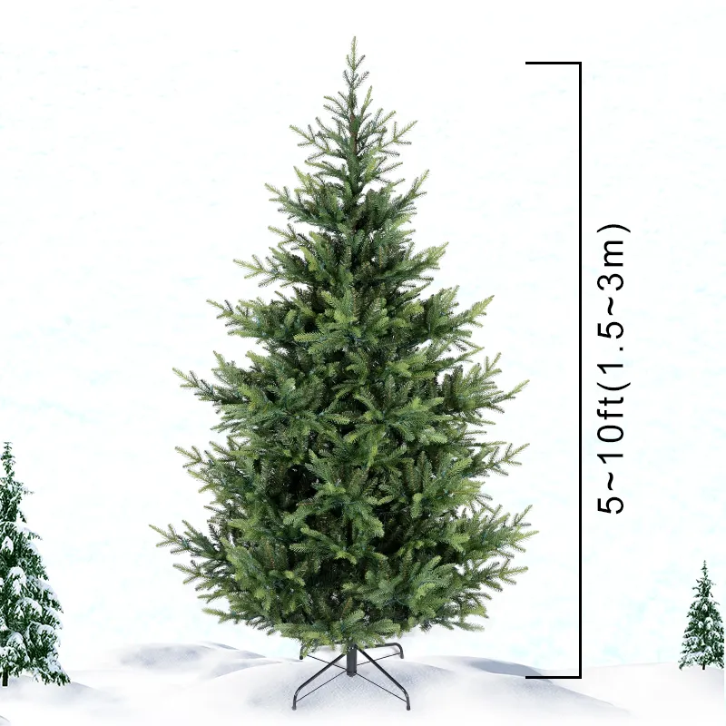 Гигантское украшение для рождественской елки из ПЭ и ПВХ, украшение для рождественской елки, оптоволоконные RGB-огни, основа для рождественской елки