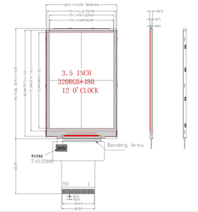 Standard-LCD-Modul 3,5 Zoll 320*480 MCU-Schnitts telle TFT-LCD-Display mit ILI9488 IC - Product Image 6