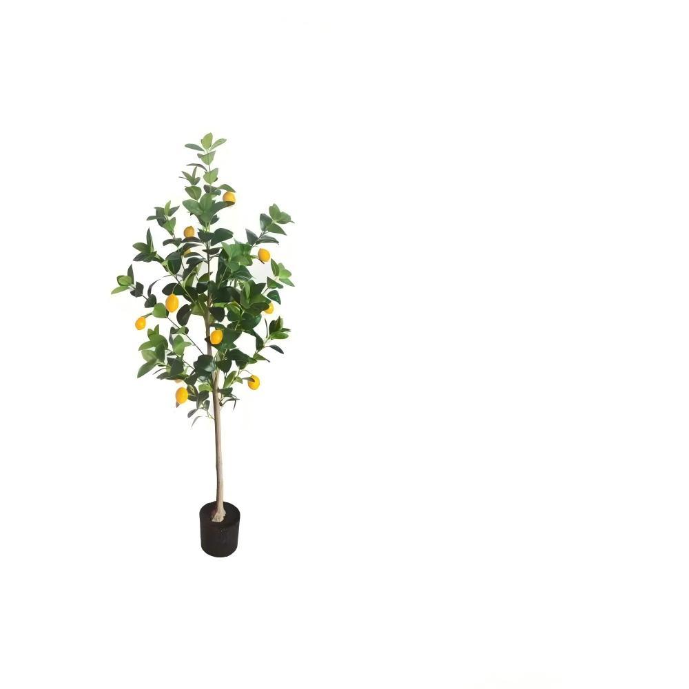 Árbol de limón artificial de un solo tallo de 1,4 m