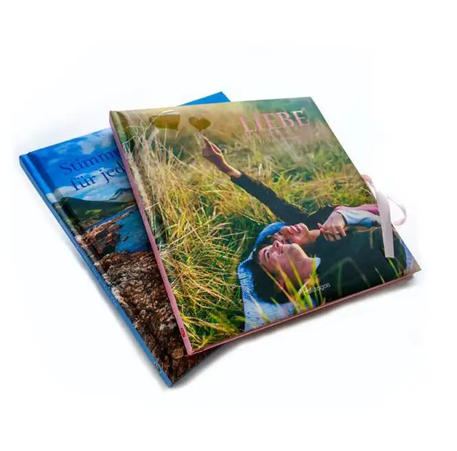 Servicios de impresión de libros de fotografía personalizados rentables Impresión de libros de fotos de tapa dura de alta calidad