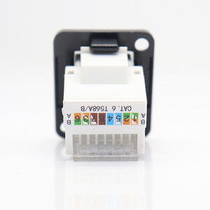 Módulo de red de montaje en panel tipo D RJ45 para enchufe de conexión directa para módulos de doble paso Superclass 5