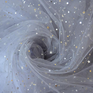 Bead Star & Moon Long Lanh Màu Be Sợi Nhuộm Thoáng Khí 100% Nylon Vải Tuy-Rất Nhẹ Cho Đồ Lót & Dresses - Product Image 3