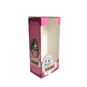 2024 Custom <strong>Mini</strong> pink Kid's Toy Doll Folding Gift Toy Package Paper <strong>Boxes</strong> with Transparent clear <strong>PET</strong> Window - Product Image 1