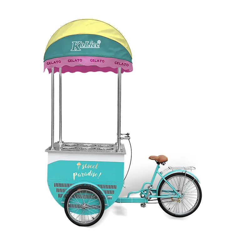 Personalizzabile cibo gelato gelato carrelli di caffè carrelli camion carrello di vendita/Lvke elettrico per bicicletta carrello alimentare