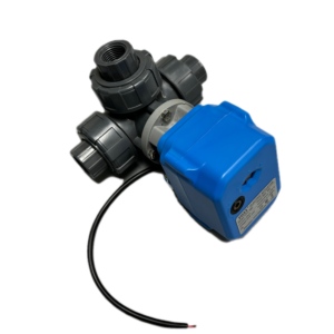 TOYI MO AC/DC9-24智能阀AC220V三通聚氯乙烯电动球阀，带黄铜水和气体电驱动 - Product Image 5