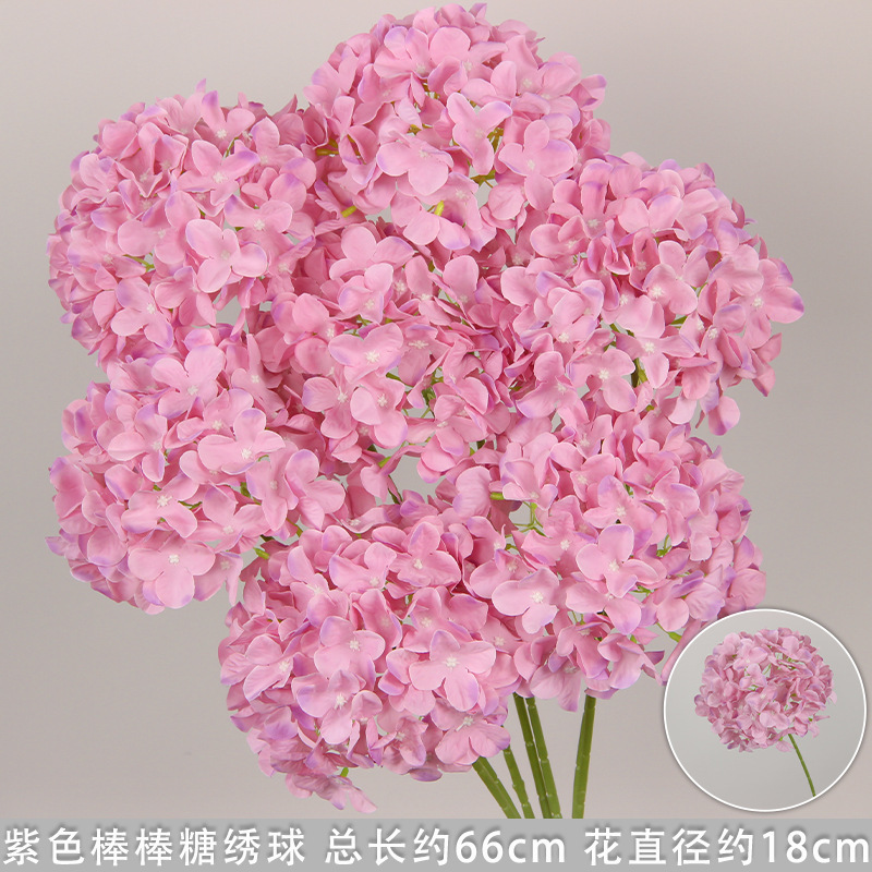 Branche d'hortensia sucette violet clair