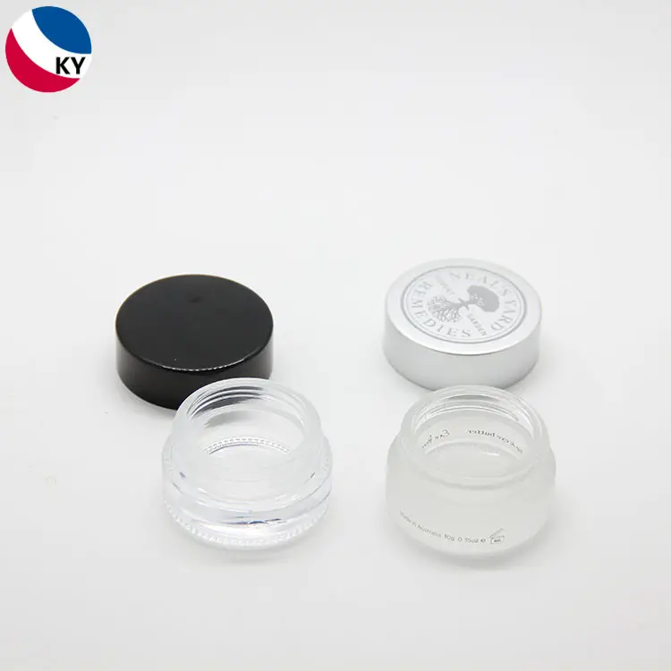 Récipient de concentré vide personnalisé 5g 10g petit verre rond blanc pot de crème cosmétique pour les yeux avec couvercle à vis