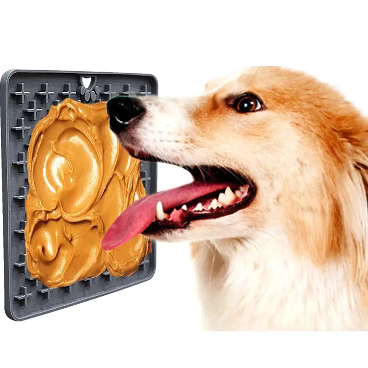 Pet IQ training 4 colori cross design silicone treat lick mat per cani