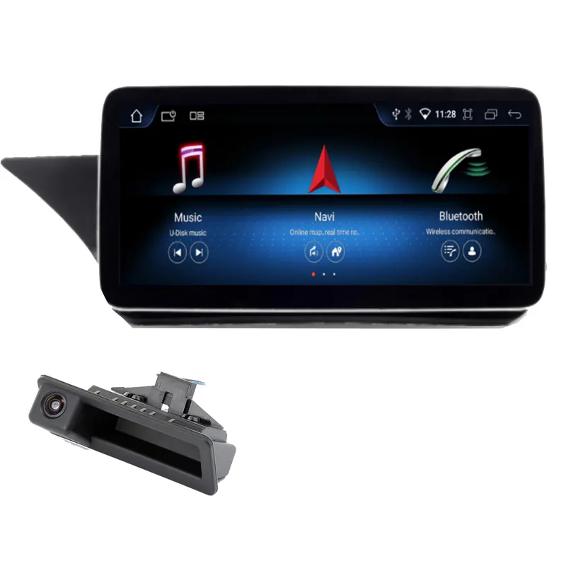 Écran de navigation GPS sans fil Carplay Android 12 pour Mercedes Classe E W212 2009-2016 Lecteur de système multimédia de voiture WIFI 4G SIM BT