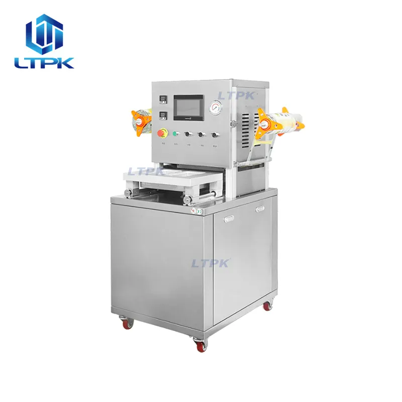 Gıda sosis et ambalaj için LT-260Z otomatik atmosfer taze tutma azot vakumlama makinesi bardak tepsisi sızdırmazlık makineleri