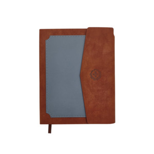 Solid <strong>Color</strong> Customizable Meeting Minutes/Class <strong>Notes</strong> Leather <strong>Notebook</strong> <strong>with</strong> Bookmarks Thermal Binding <strong>Notebook</strong> - Product Image 2