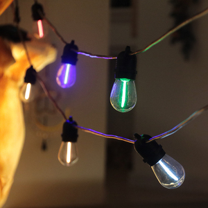 Outdoor S14 Chase Bright RGBW LED Festive Decorative <strong>Light</strong> <strong>String</strong> <strong>Remote</strong> Control 15M with 15 E27 E26 <strong>Lights</strong> IP65 - Product Image 4