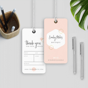 Etiqueta con impresión personalizada 300gsm, Logo de lujo en relieve y papel de aluminio, para ropa, precio, Colgante con cadena - Product Image 4