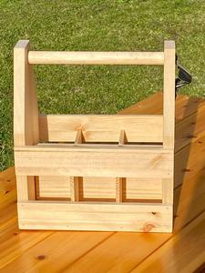 Nhà Máy Bán Buôn Bia Thùng Chai Bằng Gỗ Hộp Chai Tàu Sân Bay Hình Chữ Nhật Giữ Chai Hộp Với Xử Lý Và 1 Mở Chai - Product Image 2