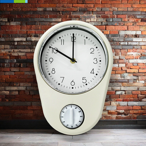 Große quadratische Eisen-Wanduhr mit Quarz-Timer Wohnzimmer und Küche Dekoration Nadel-Anzeige getrennte Kombination - Product Image 3