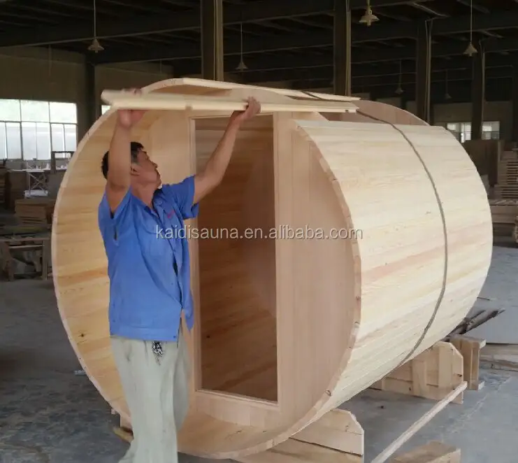 Sauna traditionnel extérieur de vapeur de sauna de cube de cèdre rouge de haute qualité pour la personne 6 à vendre
