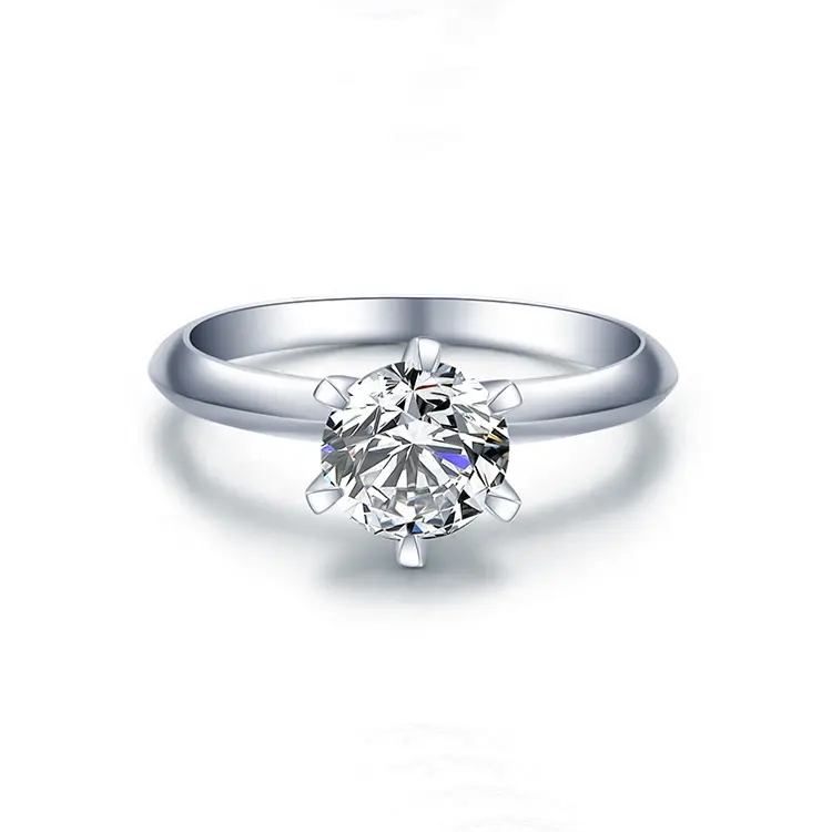 18K White Gold Ring DEF Color 1.5 Carat Moissanite With Ring Light Engagement diamond Ring