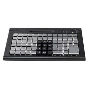 USB 78-клавишная мембранная программируемая клавиатура для POS терминалов с MSR + E-LOCK - Product Image 2
