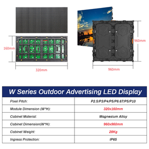 Lecede açık sabit dijital tabela Billboard reklam Led paneli ekran P2.5 P3 P4 P5 P6.67 P8 P10 modülü - Product Image 2