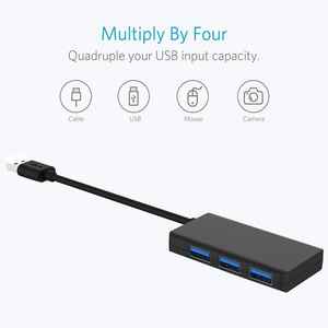 Personalizzazione Hub C a USB 3.0 Hub a 4 porte materiale PCB nero per Computer/ricarica - Product Image 3