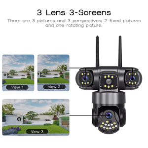V380กล้องเครือข่าย12MP โปรกล้องรักษาความปลอดภัยไร้สายกล้อง ip รักษาความปลอดภัยกลางแจ้งมองเห็นกลางคืน Wi-Fi สามเลนส์ - Product Image 3