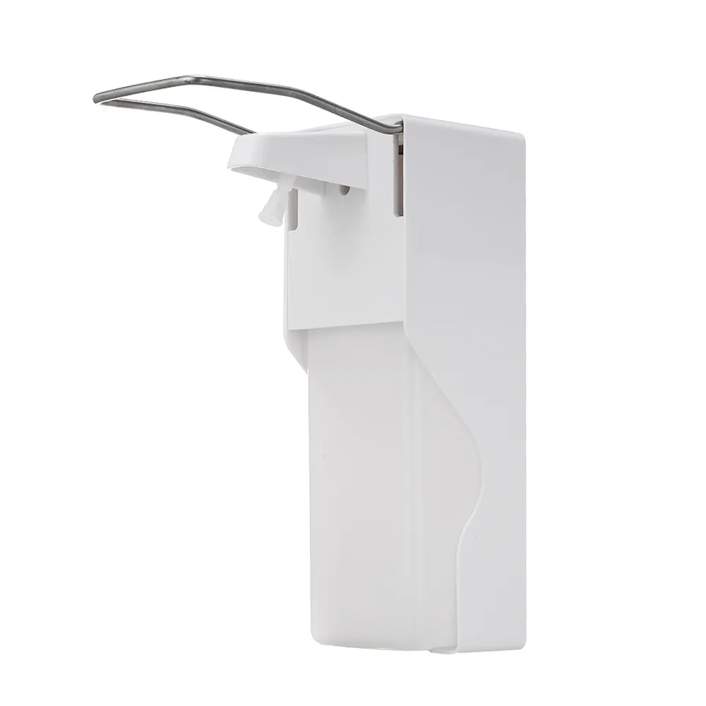 Dispenser di sapone liquido da bagno a gomito manuale da 1000ml per Hotel in plastica ABS in alluminio per ospedale
