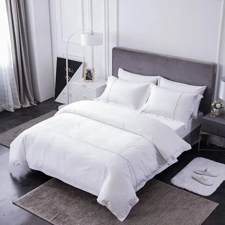 Percal de algodón liso 200t 40s tela para ropa de cama y almohada caso hacer la cama sábanas