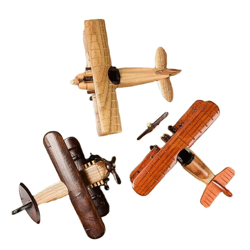 How HOYE — avion rétro en bois, modèle d'avion, ornements décoratifs, artisanat