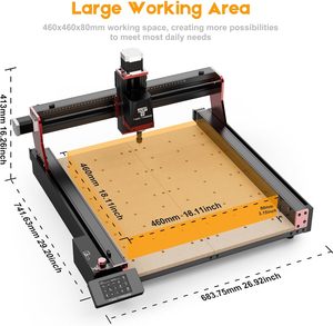 Máquina enrutadora CNC de 3 ejes completamente metálica TwotreesCNC TTC450 Pro para tallado de nailon de madera, núcleo de Motor de corte - Product Image 3