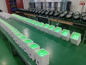 6x15w rgbwa uv 6 in 1 wifiアプリコントロールLEDバッテリーパーライトまたはバッテリースマートLEDパーライト