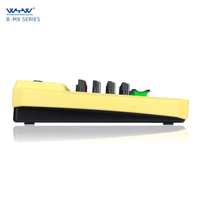 Professional <strong>6</strong> Channels Yellow Color <strong>Audio</strong> Mixer with Sound Card Usb <strong>Interface</strong> - Product Image 5