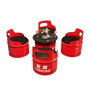 Nhà hàng đồ nội thất bàn và ghế kết hợp thùng dầu ghế sắt công nghiệp Retro cafe nhà hàng Bàn và ghế đặt - Product Image 4