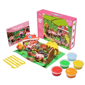 LitoJoy DIY กล่องนิทานหมูน้อยสามตัว,ดินเหนียวนุ่มมากพร้อมคำแนะนำสำหรับครอบครัวและโรงเรียน - Product Image 1