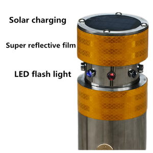 حاجز حاجز خارجي من الفولاذ المقاوم للصدأ لحماية مدخل المرور عمود عزل كومة مضاد للتصادم للتحذير الفعال - Product Image 3