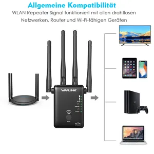 Wavlink Dual Band Wi-Fi Range Extender 5GHz 750/1200mbps 2.4GHz Access Point Long Signal Amplifier Firewall for Home <strong>Networking</strong> - Product Image 6