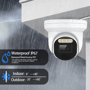 Sistema de cámara domo CCTV de doble luz con pantalla HD con PoE 3MP-8MP, visión nocturna y detección facial, sensor CMOS, seguridad Ip - Product Image 6