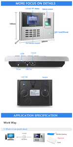 Impronte digitali e RFID Card biometrica IP TCP e comunicazione Wifi di controllo di accesso prodotti faccia presenza Id macchina - Product Image 5