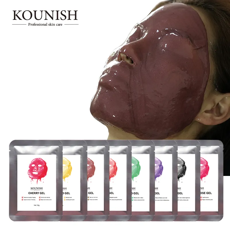 KOUNISH Wholesale Korea Salon Peel Off Face Mask Moisturizing Skin Care Jelly Spa Hydrogel Jelly Mask