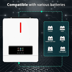 48V AC220V Potencia de salida de dos cargas 120A Max PV Cargador solar Inversor híbrido Encendido/fuera de la red con entrada de 6500W para sistemas de energía solar - Product Image 6
