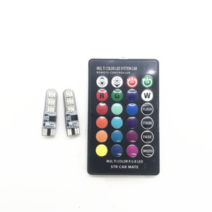 T10 LED genişlik ampul uzaktan kumanda RGB LED iç aydınlatma T10 yanıp sönen LED lambalar - Product Image 1