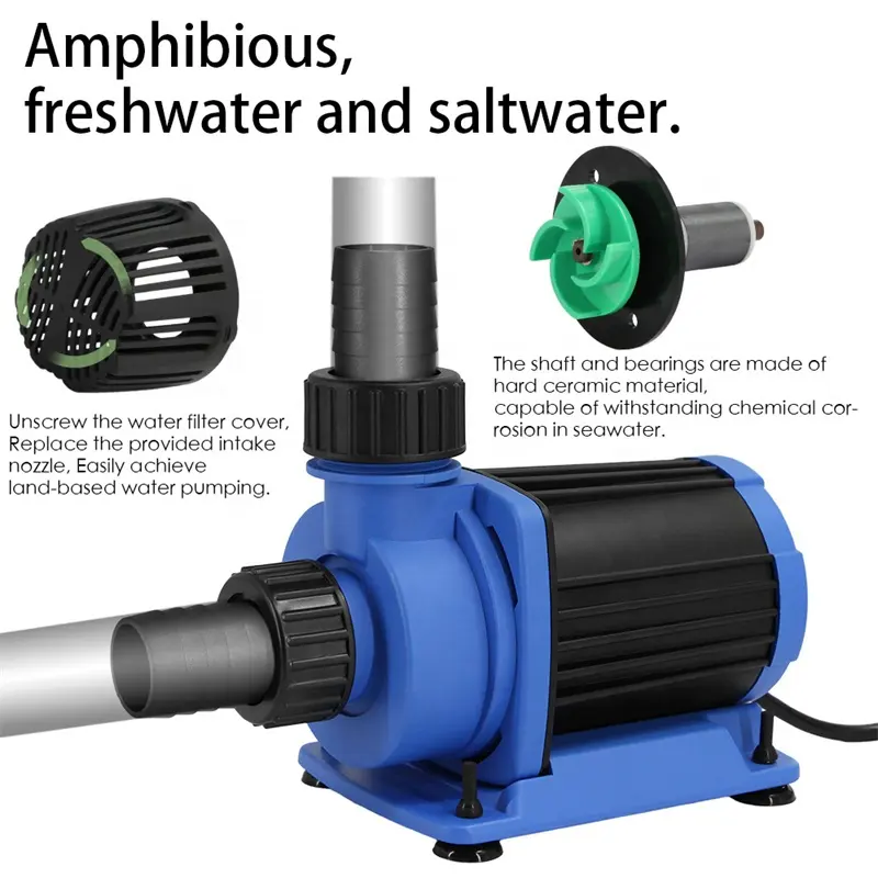 Pompa Air Aquarlum Ultra senyap, pompa air kembali kontrol tangki ikan kolam laut pompa Submersible