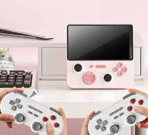 Blanco y rosa, doble asa.