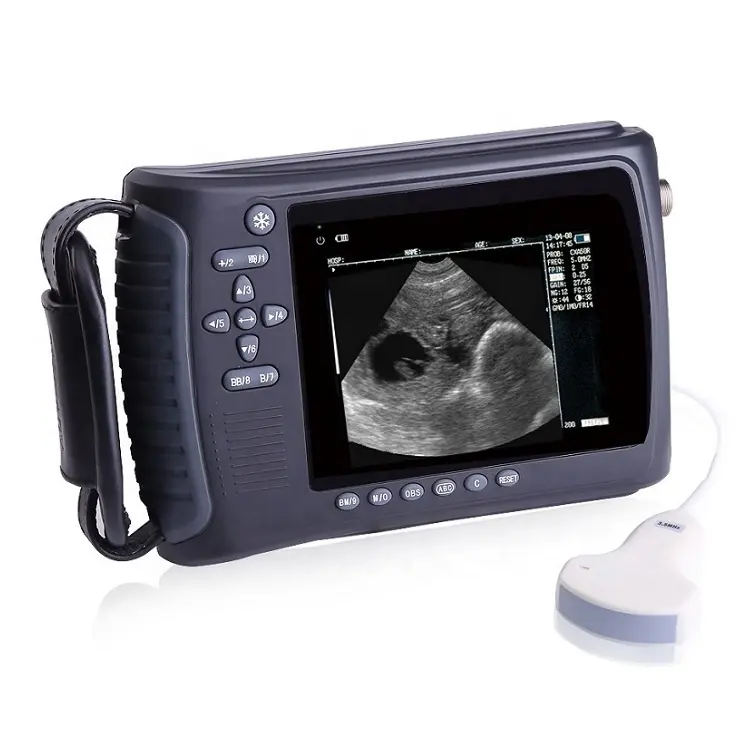 Scanner ad ultrasuoni per strumenti veterinari per cani da mucca in bianco e nero portatile